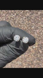 2.20 TCW Lab diamond studs in gold setting