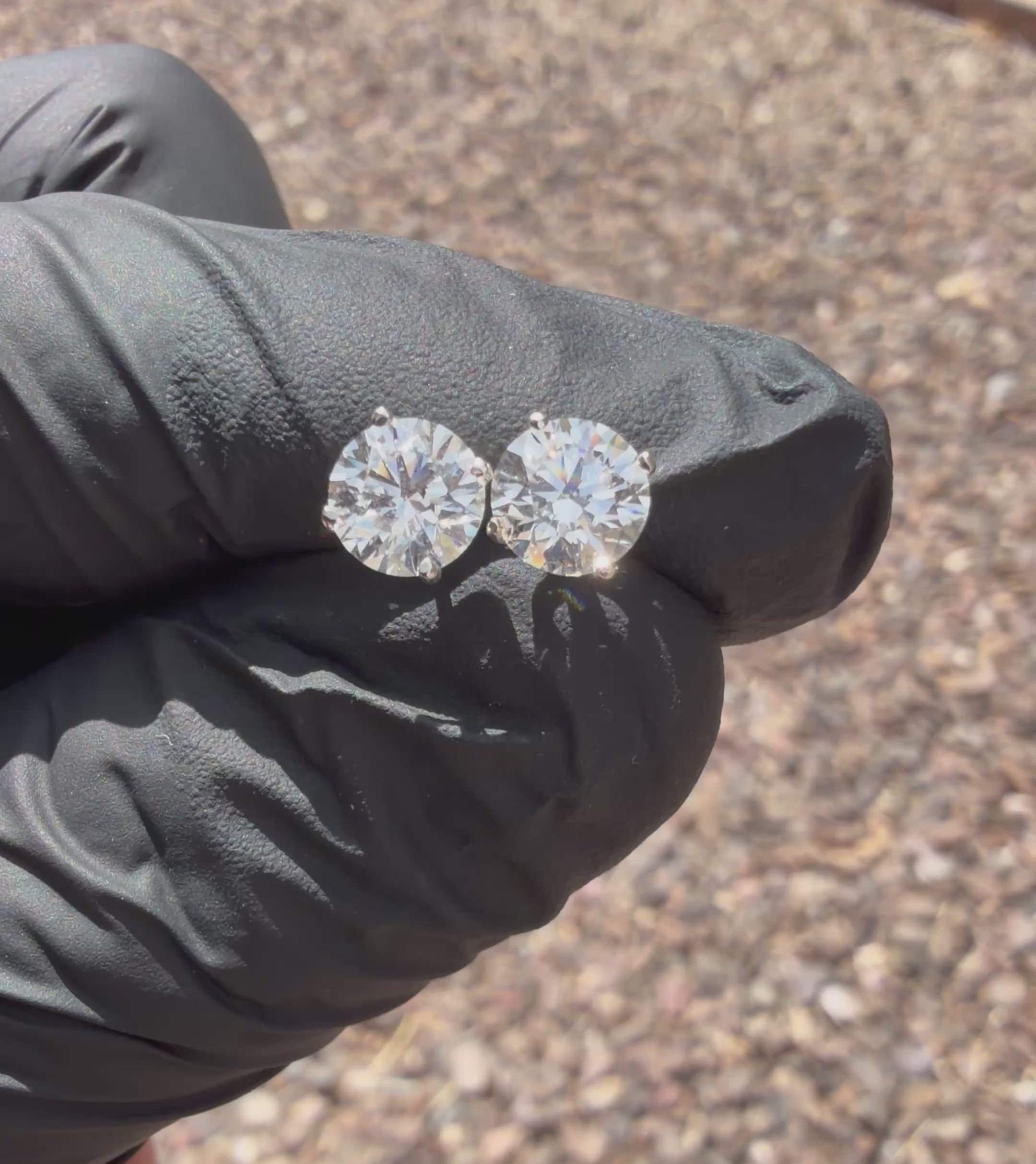 2.20 TCW Lab diamond studs in white gold settings